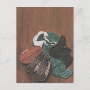 Vintage Rugby Postkarte