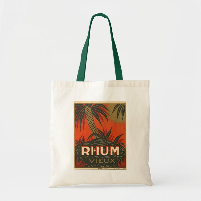 Vintage Rum-Werbung Tragetasche (Vorne)