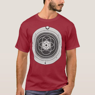 Vintage runde Artwork Männerarbeit Dunkler T - Shi T-Shirt