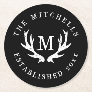 Vintage Runder Pappuntersetzer