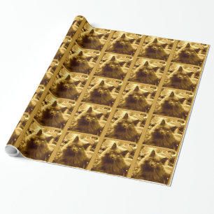 Vintage Russische Blaue Katze Geschenkpapier
