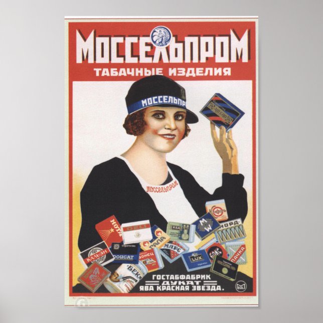 Vintage russische Werbung Poster (Vorne)