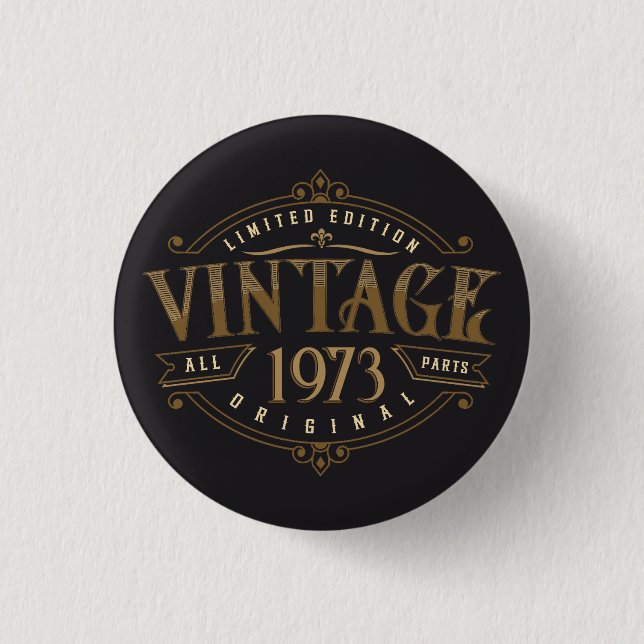 Vintage Rustic 1973  Button (Vorderseite)