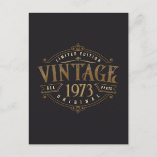 Vintage Rustic 1973 Postkarte