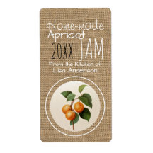 Vintage Rustic Apricot Jam Étiquette personnalisé