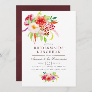 Vintage Rustic Charm Bridesmaitres Invitation de d