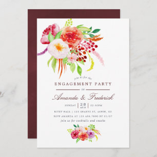 Vintage Rustic Charm Engagement Party Invitation
