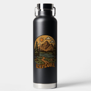 Vintage/rustikal draussen Natur erkunden Trinkflasche