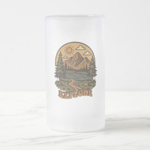 Vintage/rustikal im Freien Natur erkunden Mattglas Bierglas