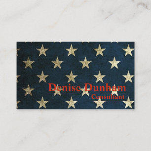 Vintage rustikale amerikanische Flagge Visitenkart Visitenkarte