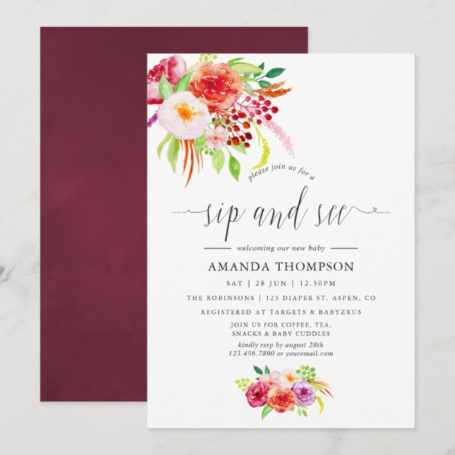 Vintage Rustikale Armschlange und sehen Einladung (Vorne/Hinten)