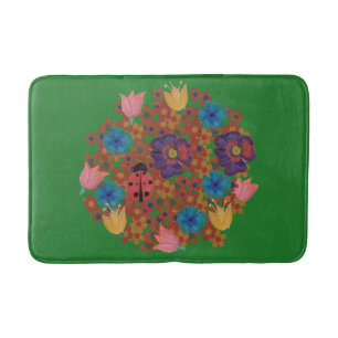 Vintage rustikale Blume Badematte