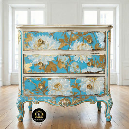 Vintage rustikale Blumendekoupage Seidenpapier