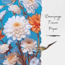Vintage rustikale Blumendekoupage Seidenpapier