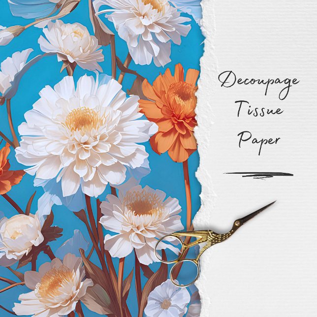 Vintage rustikale Blumendekoupage Seidenpapier (Von Creator hochgeladen)