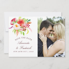 Vintage Rustikale Blumenzauber speichern das Datum Save The Date