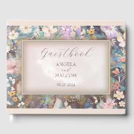 Vintage Rustikale Boho Floral Wedding Gästebuch