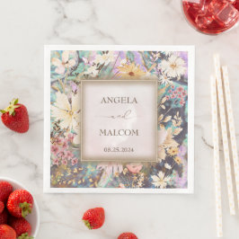 Vintage Rustikale Boho Floral Wedding Serviette