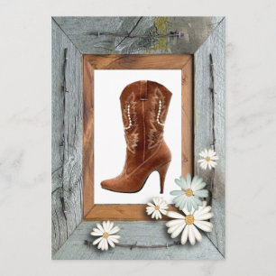 Vintage Rustikale Brautdusche Einladung