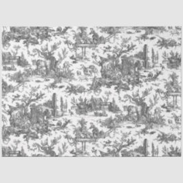 Vintage rustikale Farm Französisch-Schwarz & Weiß Seidenpapier