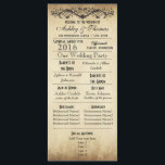 Vintage rustikale Hochzeitsprogramme Programm<br><div class="desc">Vintages rustikales Typografie Vertical Wedding Programm mit typografischem Stil. Fügen Sie Ihre Hochzeitsfeier zur Vorderseite und Ihre Reihenfolge der Zeremonie auf der Rückseite. Verwenden Sie die Schaltfläche Anpassen,  um Dinge zu verschieben oder Zeilen hinzuzufügen oder zu löschen. Diese sind ideal für rustikale Hochzeiten oder für Vintage Hochzeiten.</div>