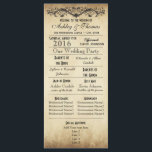 Vintage rustikale Hochzeitsprogramme Programm<br><div class="desc">Vintages rustikales Typografie Vertical Wedding Programm mit typografischem Stil. Fügen Sie Ihre Hochzeitsfeier zur Vorderseite und Ihre Reihenfolge der Zeremonie auf der Rückseite. Verwenden Sie die Schaltfläche Anpassen,  um Dinge zu verschieben oder Zeilen hinzuzufügen oder zu löschen. Diese sind ideal für rustikale Hochzeiten oder für Vintage Hochzeiten.</div>