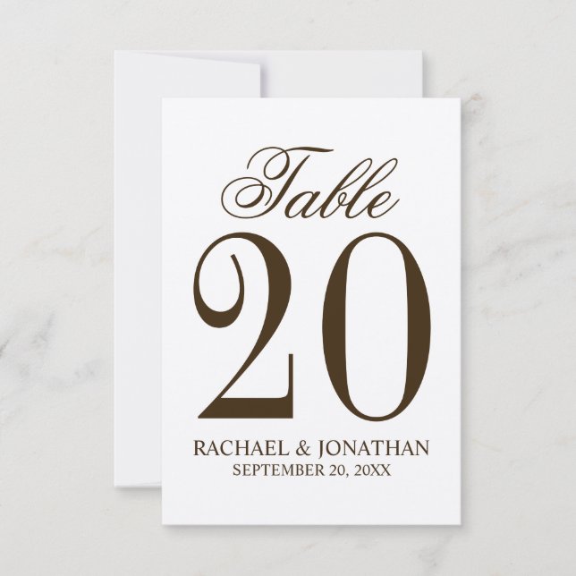 Vintage rustikale Hochzeitsstimmung Tischnummer (Vorderseite)