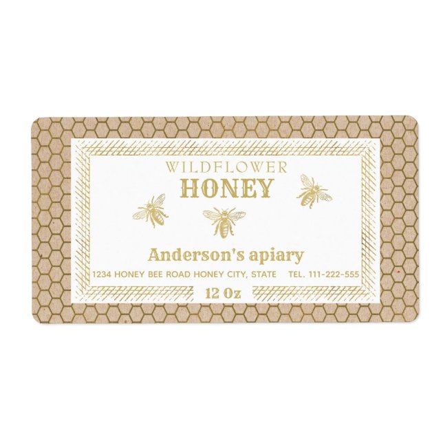 Vintage rustikale Kraft-Goldklee (Vorne)