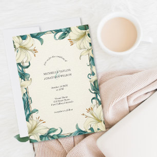 Vintage Rustikale Pastelgrün Blumenstrauß Jugendst Einladung