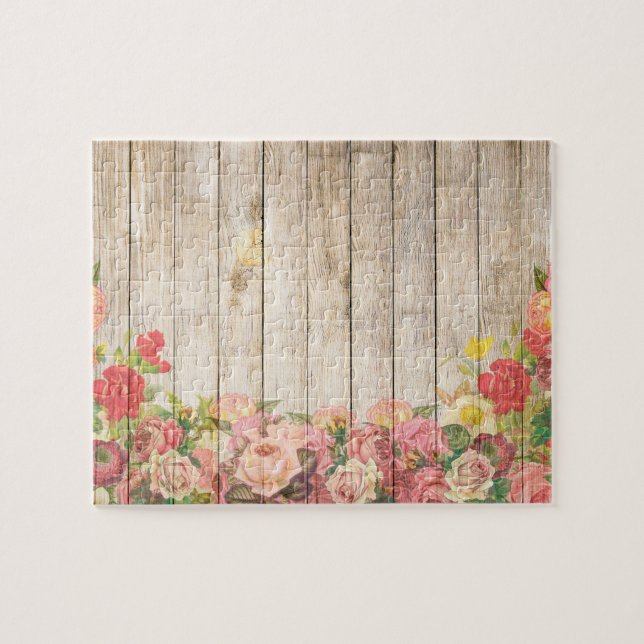 Vintage rustikale romantische Rose Holz (Horizontal)