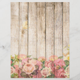 Vintage rustikale romantische Rose Holz