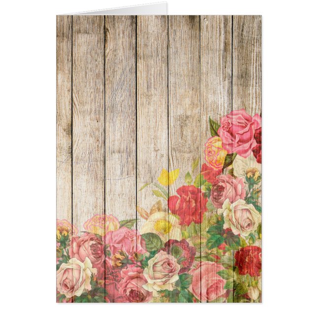 Vintage rustikale romantische Rose Holz (Vorne)