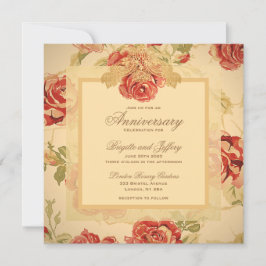 Vintage rustikale rote Rose Save The Date