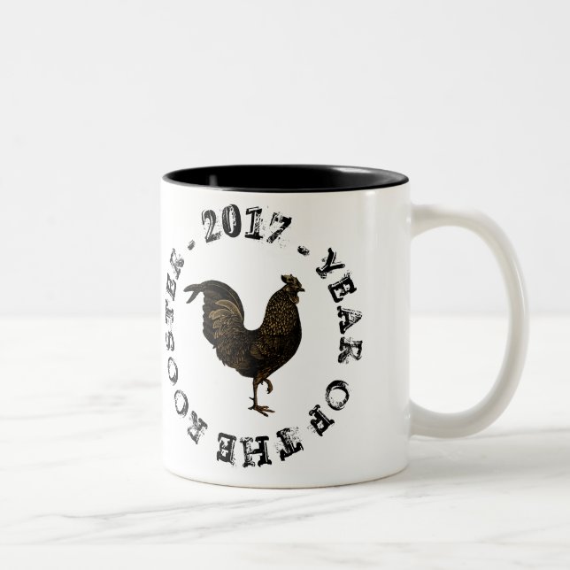 Vintage rustikale Runde Chinesisch Neujahr Tasse (Rechts)