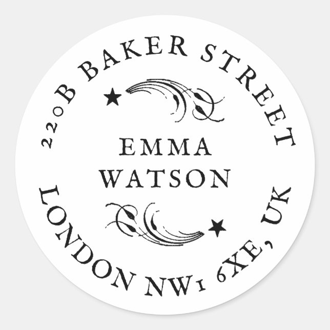 Vintage rustikale Serienart Classic Runder Aufkleber (Vorderseite)