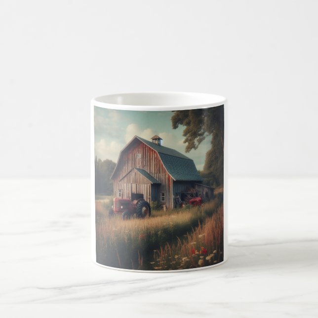 Vintage/rustikale Stallkunst Kaffeetasse (Mittel)