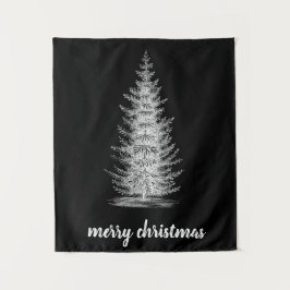 Vintage, rustikale Tannenweiden Wandteppich