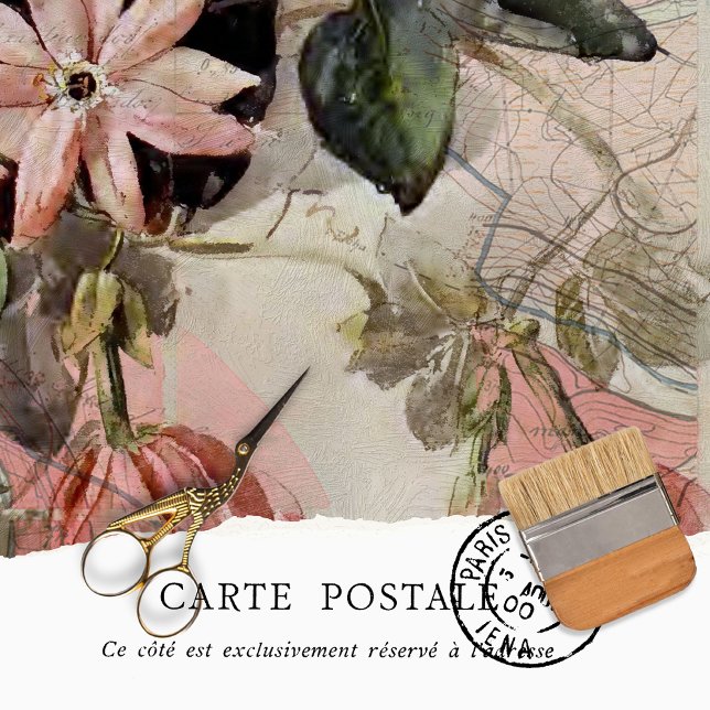 Vintage rustikale Textur Botanische Karte Entwerfe Seidenpapier (Von Creator hochgeladen)