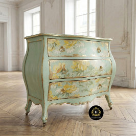 Vintage rustikale Textur Gelbe Blumendekoupage Seidenpapier