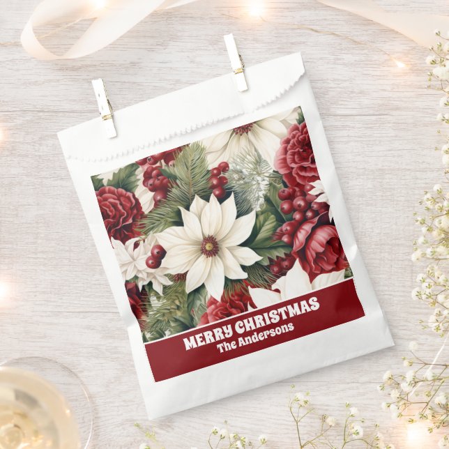 Vintage rustikale Weihnachtsfeiertage Blätter Must Geschenktütchen (Ausgeschnitten)