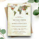 Vintage Rustikale Weltkarte für Wanderherzen Hochz Einladung<br><div class="desc">Die elegante Hochzeitseinladung mit einer wunderschönen Weltkarte auf Vintagem Pergament-Hintergrund lädt zum Verweilen ein. Versetzen Sie die Herzen einfach an Ihren gewünschten Ort,  indem Sie auf den Knopf Anpassen klicken und Ihre Veranstaltungsdetails auf dieser einfach zu bedienenden Vorlage hinzufügen,  um sie zu einer einmaligen Einladung zu machen.</div>