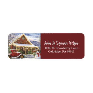 Vintage Rustikale Winterweihnachtszene