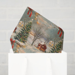 Vintage Rustikales Weihnachtsfest Seidenpapier