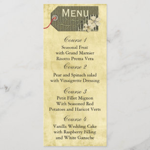 vintage rustique mason jar menu mariage