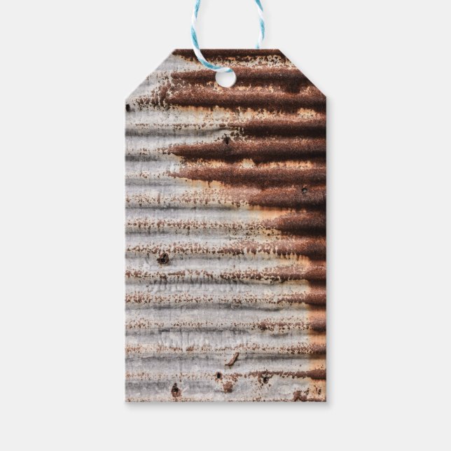 Vintage Rusty Metal Geschenkanhänger (Vorderseite)