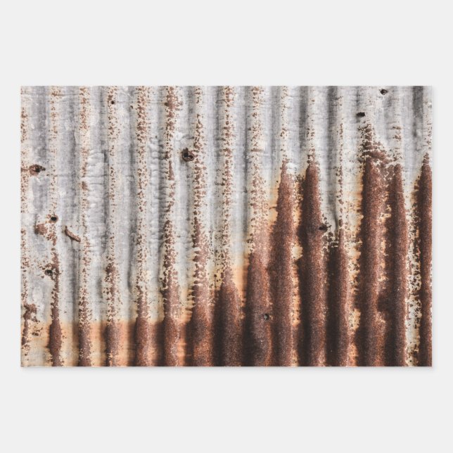 Vintage Rusty Metal Geschenkpapier Set (Vorderseite)