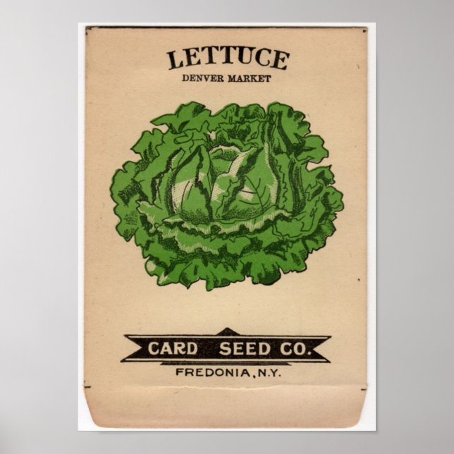Vintage Saatgutpackungen Poster (Vorne)