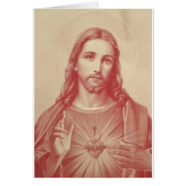 Vintage Sacred Heart de Jésus (Devant)
