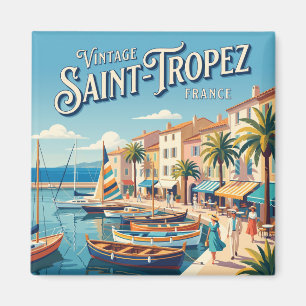 Vintage Saint-Tropez Frankreich Magnet