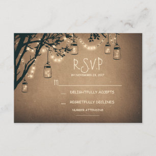 Vintage Saitenleuchten und UAWG RSVP Karte